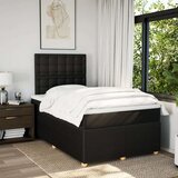 vidaXL Krevet box spring s madracem crni 120 x 190 cm od tkanine | shoptok.hr