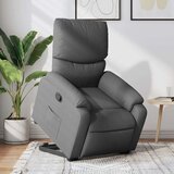 vidaXL Naslanjač s funkcijo vstajanja temno sivo blago | Shoptok.si