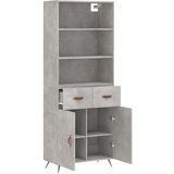  Visoka komoda siva betona 69 5x34x180 cm od konstruiranog drva | shoptok.hr