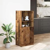 vidaXL Kuhinjska omarica starinski les 57x41,5x131,5 cm inž. les | Shoptok.si