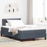  LED Box Spring Krevet Tamno siva 120 x 190 cm Baršun | shoptok.hr