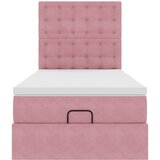  Okvir kreveta s madracima ružičasti 90x200cm baršunasti | shoptok.hr