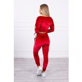 Kesi Komplet od velura s natpisom Queen red grey tamnocrvena | Crveno | ePonuda.com