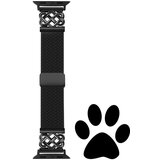 INF Eleganten pleten najlonski magnetni pašček za Apple Watch S9 Black S, (5000079258) | Shoptok.si