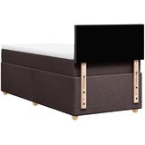  Krevet s oprugama i madracem tamnosmeđi 100 x 200 cm od tkanine | shoptok.hr