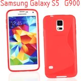  Gumijasti / gel etui S-Line za Samsung Galaxy S5 G900 / S5 Neo G903 - rdeči Cene
