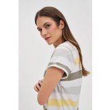 Marisse White Striped Cotton T-Shirt | shoptok.hr