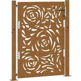 vidaXL Vrtna vrata 105x130 cm otporni čelični plameni dizajn | shoptok.hr
