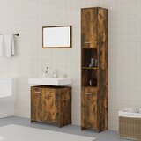 Maison Chic Kopalniški sestavi - Kopalniška garnitura 3-delna dimljeni hrast inženirski les, (21787541) | Shoptok.si