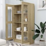  Vitrina boja hrasta sonome 82,5 x 30,5 x 150 cm od iverice | shoptok.hr