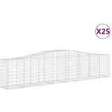  Lučne gabionske košare 25 kom 400x50x80/100cm pocinčano željezo | shoptok.hr