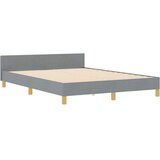 vidaXL Posteljni okvir Svetlo siv Inženirski les 140 x 190 cm Ergonomski | Shoptok.si