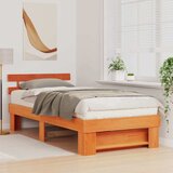  Krevetna konstrukcija s uzglavljem Vosak smeđa 90 x 200 cm | shoptok.hr
