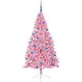 vidaXL Umjetna preddekorirana božićna jelka Roza 180 cm PVC | Shoptok.si