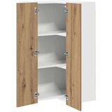 vidaXL Viseča omarica Riga Sonoma hrast in bela 57 x 57 x 100 cm | Shoptok.si