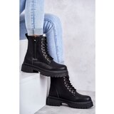 Kesi Women's Warm Leather Boots Light Black Dorchen Cene