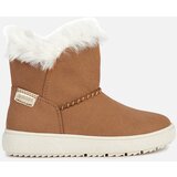 Geox Light Brown Girls Ankle Boots Theleven - Girls Cene