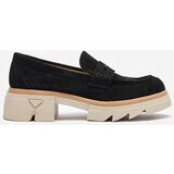 Resti Black women's openwork moccasins on a solid sole Ejina - Footwear | Shoptok.si