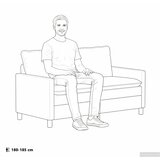SOFA Krem 156 x 81 x 87,5 cm Baršun | shoptok.hr
