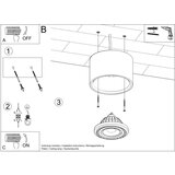  Stropna svetilka BASIC 1 beton, (21347878) | Shoptok.si