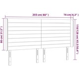  Uzglavlje s ušima tamnosivo 203x16x118/128 cm baršunasto | shoptok.hr