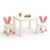 set za sobu sto i 2 stolice roze