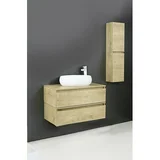 Visoka stranska omarica Elegant (25 x 100 cm, hrast)