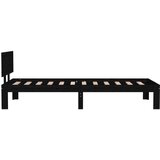  Za krevet crni masivno drvo 75x190 cm 2FT6 jednokrevetni | shoptok.hr