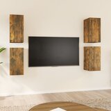 The Living Store TV omarica 4 kosov dimljeni hrast 30,5x30x60 inženirski les - TV Omarica, (21375790) Cene