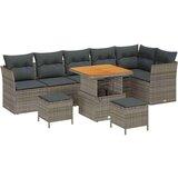  Vrtna sedežna garnitura z blazino s shranjevanjem 9 pcs Siva, (5000133594) | Shoptok.si