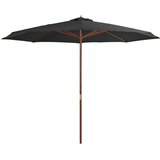 vidaXL vrtni suncobran s drvenom šipkom 350 cm antracit | shoptok.hr