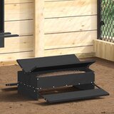 vidaXL Hranilka za piške s pedali Črna 75 x 53 x 20,5 cm | Shoptok.si