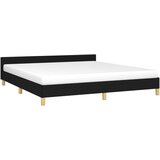  Za krevet s uzglavljem crni 180 x 200 cm od tkanine | shoptok.hr
