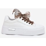 Boto Women's sneakers on a chunky platform with decorative lacing white Zidora | Shoptok.si