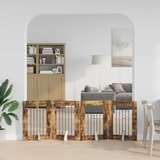  Vrata za pse s postoljem 4 pcs Dimljeni hrast 60 x 80 cm | Eponuda.com