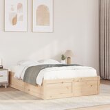 Maison Chic Posteljni okvir - Dvoposteljna postelja - Zakonska postelja brez vzmetnice 120x190 cm trdna borovina-J10409, (21765208) | Shoptok.si