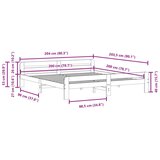 vidaXL okvir kreveta bez madraca bijeli 200x200 cm od masivne borovine | shoptok.hr