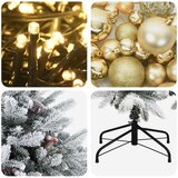  Umjetno božićno drvce s kuglicom 150 cm 150 LED lampica | shoptok.hr