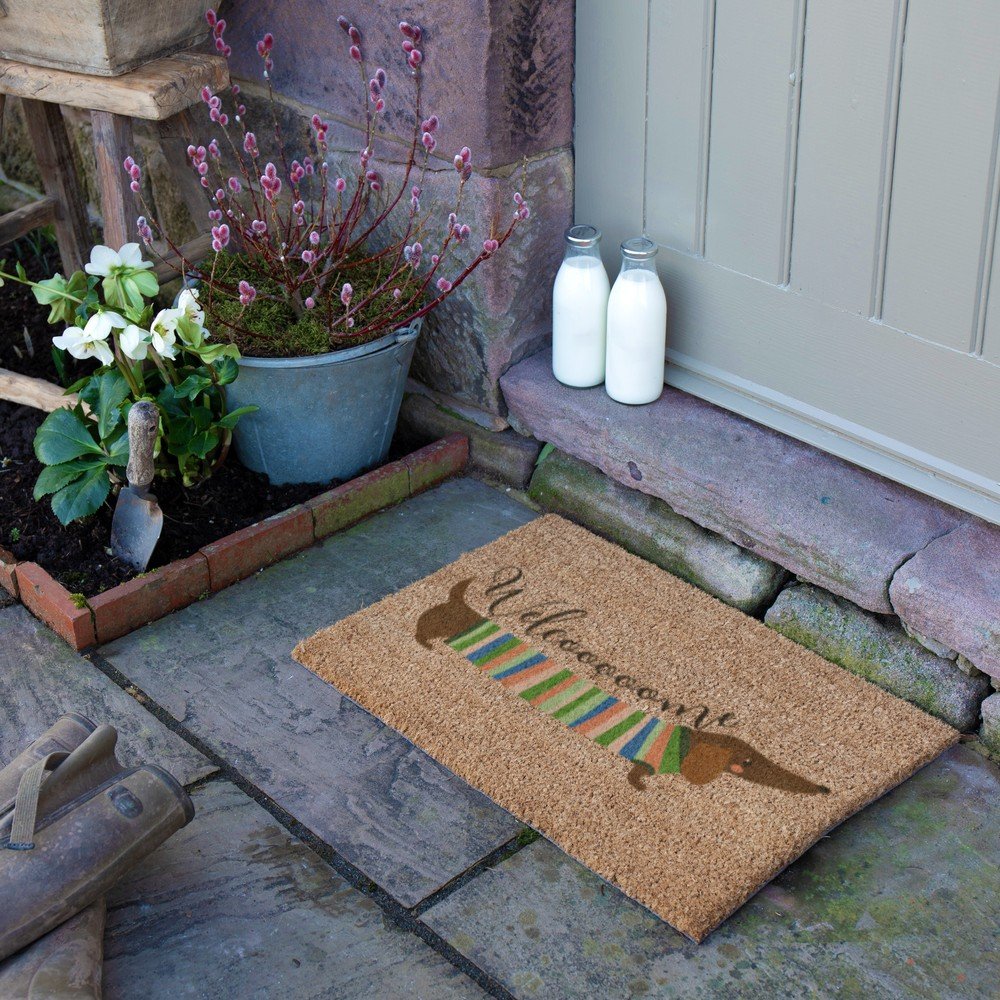 Artsy Doormats Otirač od kokosovih vlakana 40x60 cm Welcome Sausage Dog – | shoptok.hr