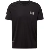 Ea7 Emporio Armani Tehnička sportska majica crna / bijela