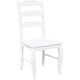  Blagovaonske stolice 2 kom. Bijele, puno drvo, guma | Shoptok.si