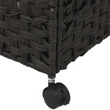  Košara za rublje s kotačima crna 66x35x60 cm od ratana | shoptok.hr