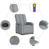 Masažna fotelja za odmor svijetlo siva tkanina - Svjetlosiva 1 Ručno guranje unatrag Da | shoptok.hr