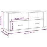 TV omarica siva sonoma 100x35x40 cm inženirski les, (20734100) | Shoptok.si
