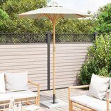  Vrtni suncobran Krem bijela Ø 180 x 230 cm bambus | shoptok.hr