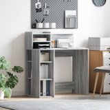 vidaXL Stol s Policama Siva sonoma 90x48x101.5 cm Konstruirano drvo | shoptok.hr
