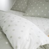 Catherine Lansfield Bela/zelena napenjalna flanelna rjuha 135x190 cm Polka Dot – | Shoptok.si
