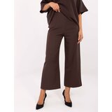 RUE PARIS Pants-IT-SP-FL9068.96-dark brown | shoptok.hr