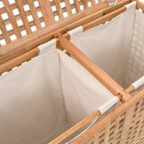  Košara za rublje 87,5 x 46 x 67 cm od masivnog drva oraha | shoptok.hr