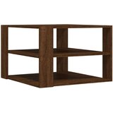 vidaXL Klubska mizica dimljeni hrast 59,5x59,5x40 cm inženirski les | Shoptok.si